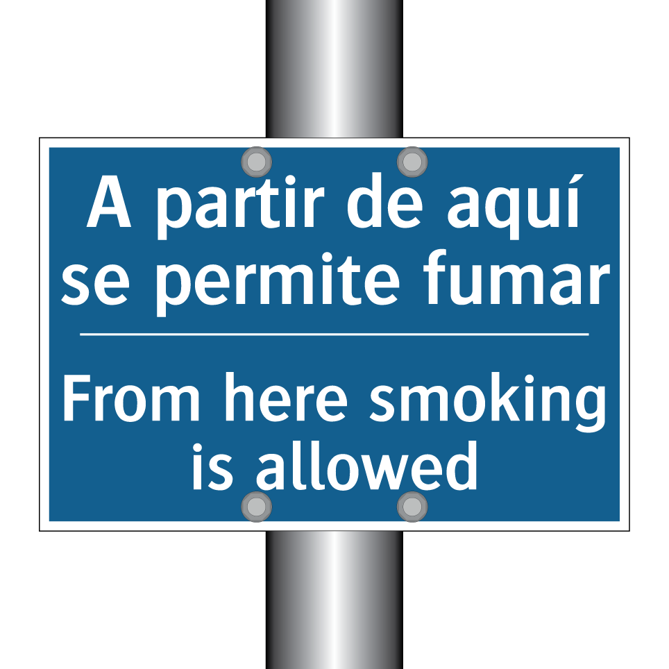 A partir de aquí se permite fumar /.../ - From here smoking is allowed