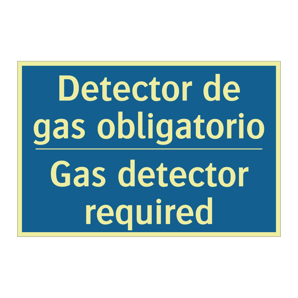 Detector de gas obligatorio - Gas detector required