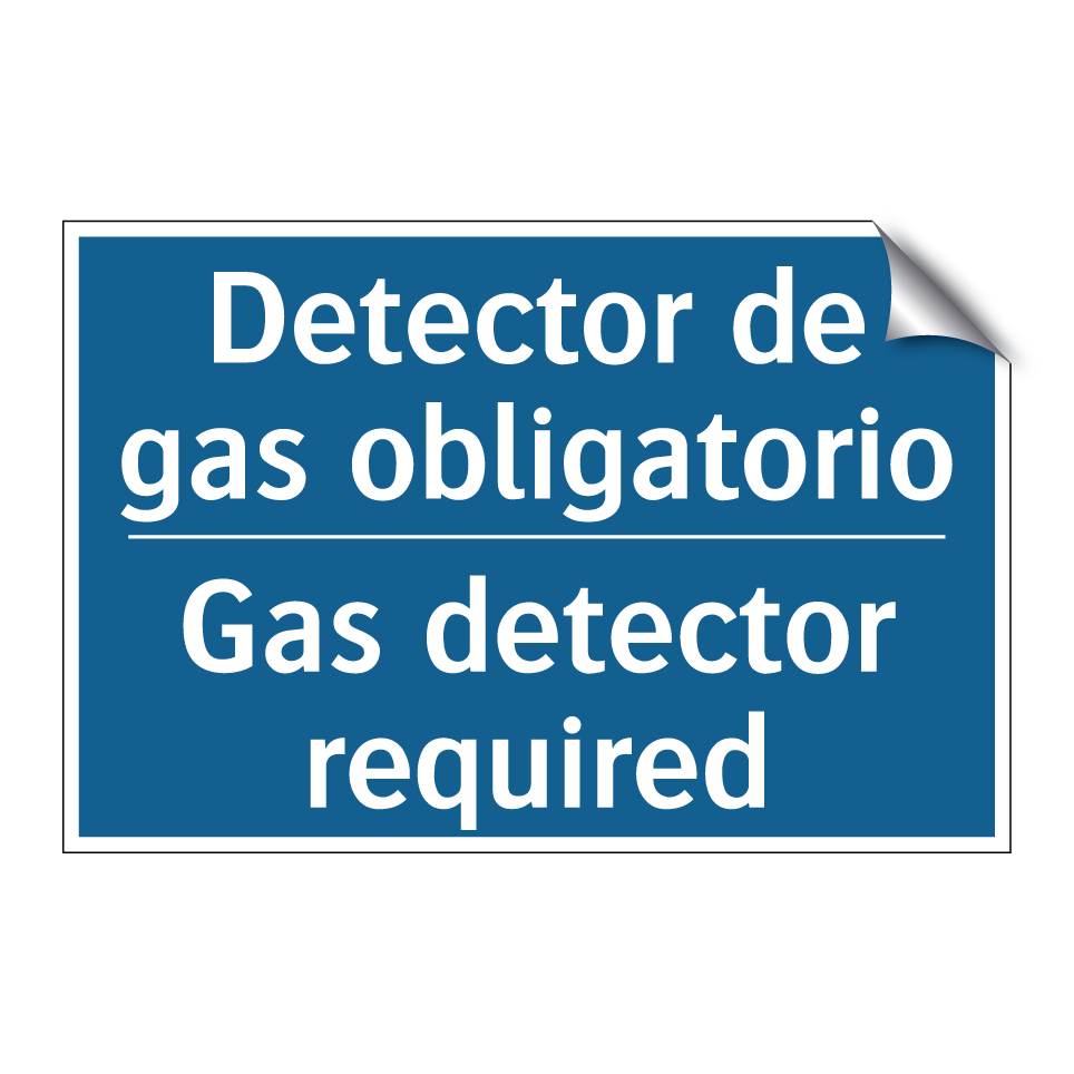 Detector de gas obligatorio - Gas detector required