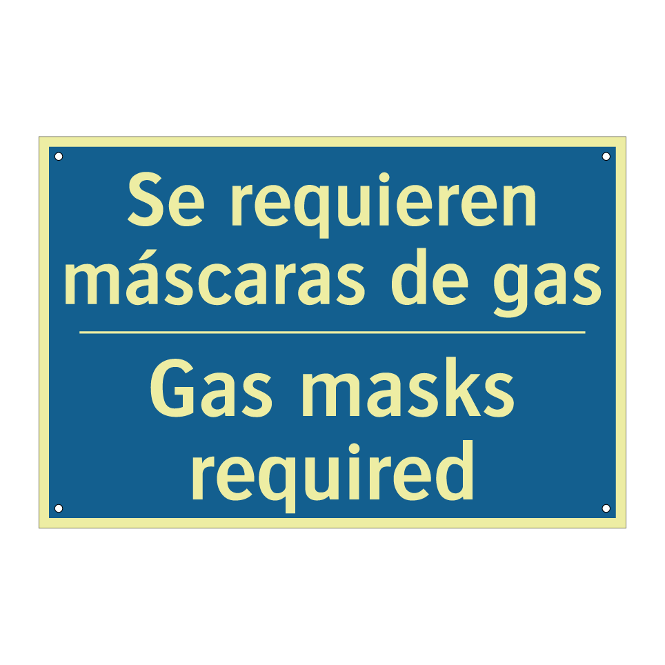 Se requieren máscaras de gas - Gas masks required