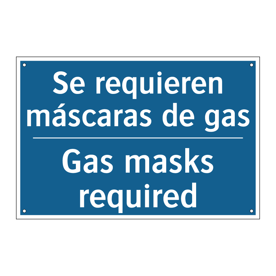 Se requieren máscaras de gas - Gas masks required