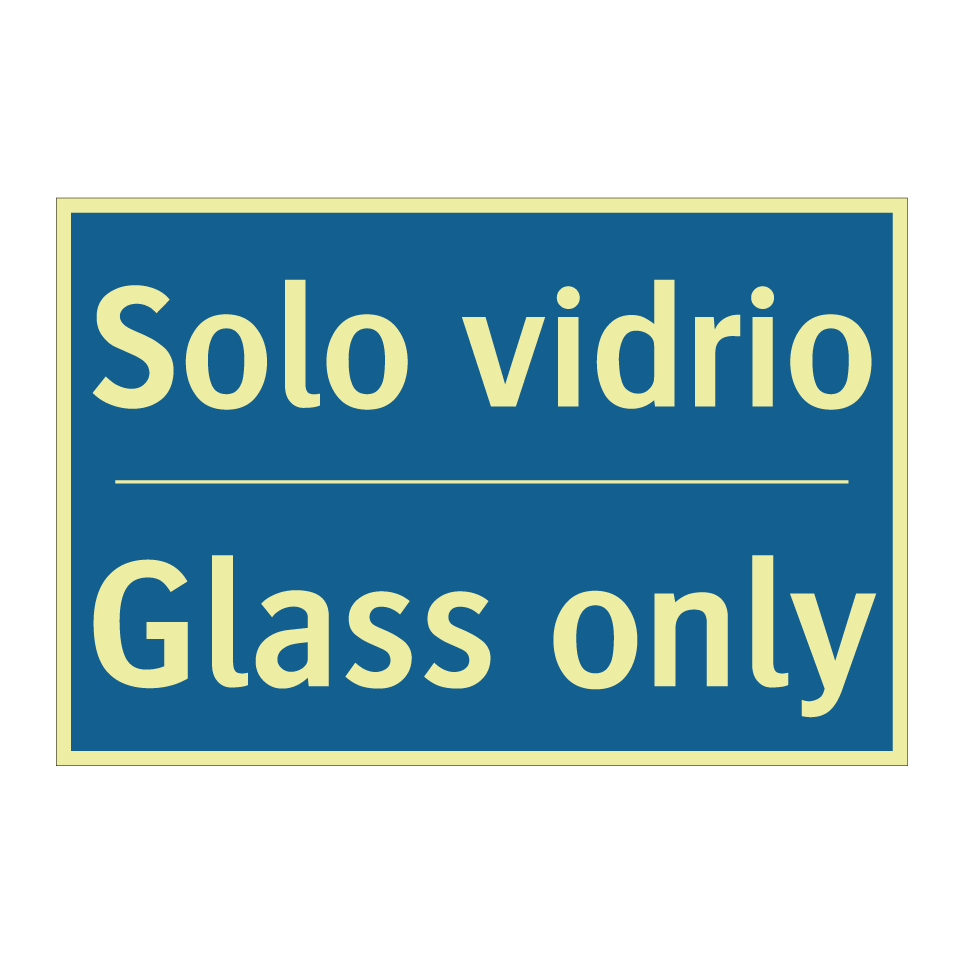 Solo vidrio - Glass only