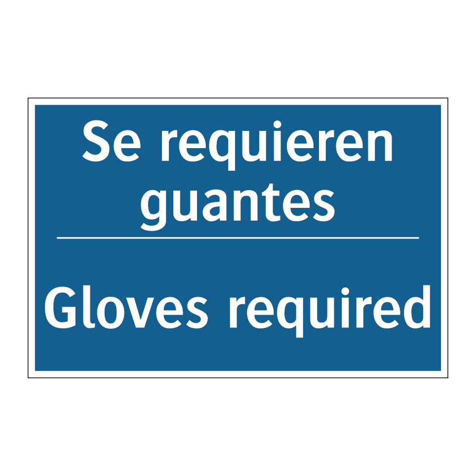 Se requieren guantes - Gloves required