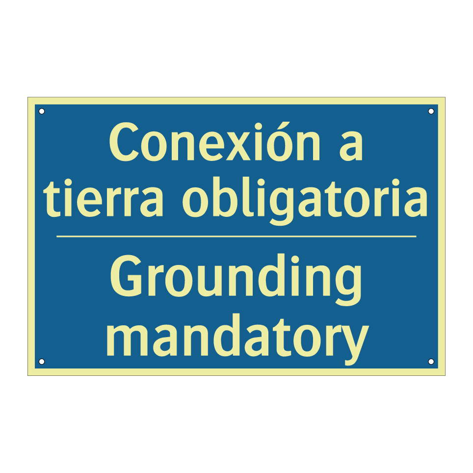 Conexión a tierra obligatoria - Grounding mandatory
