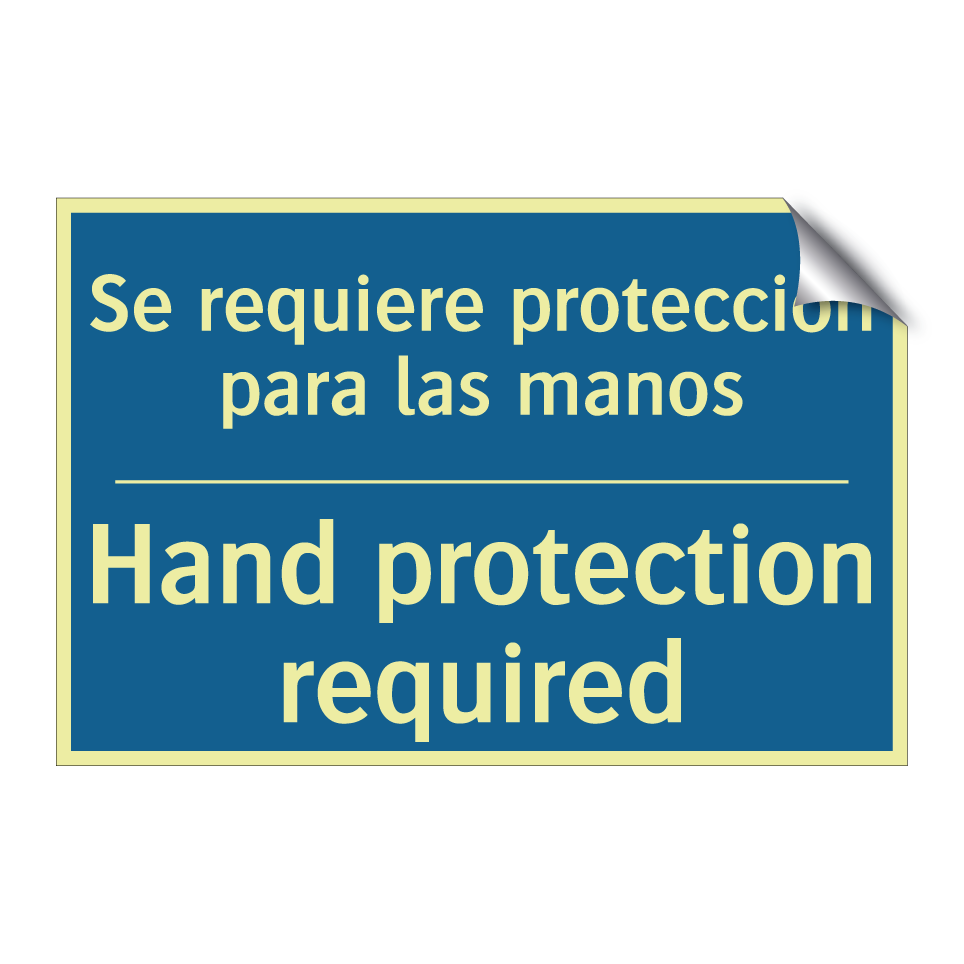 Se requiere protección para las /.../ - Hand protection required