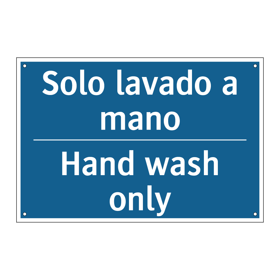 Solo lavado a mano - Hand wash only