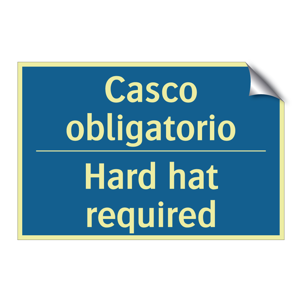 Casco obligatorio - Hard hat required