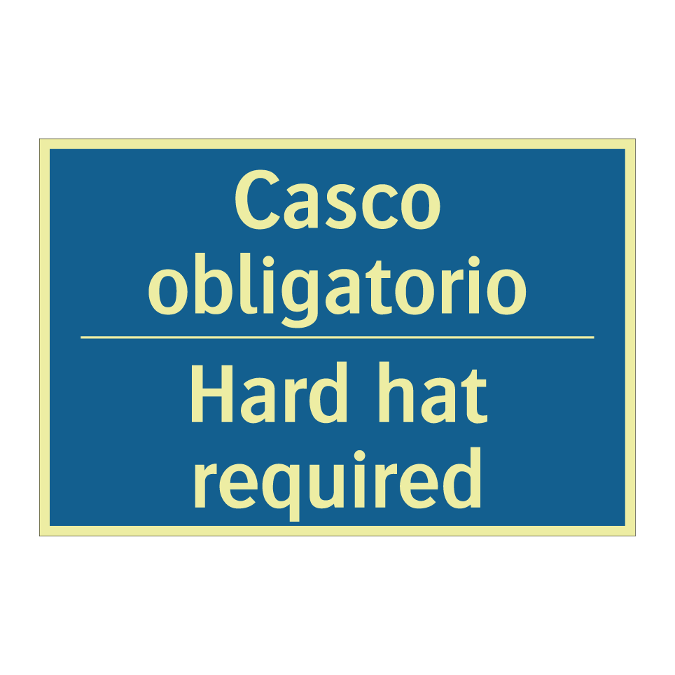Casco obligatorio - Hard hat required