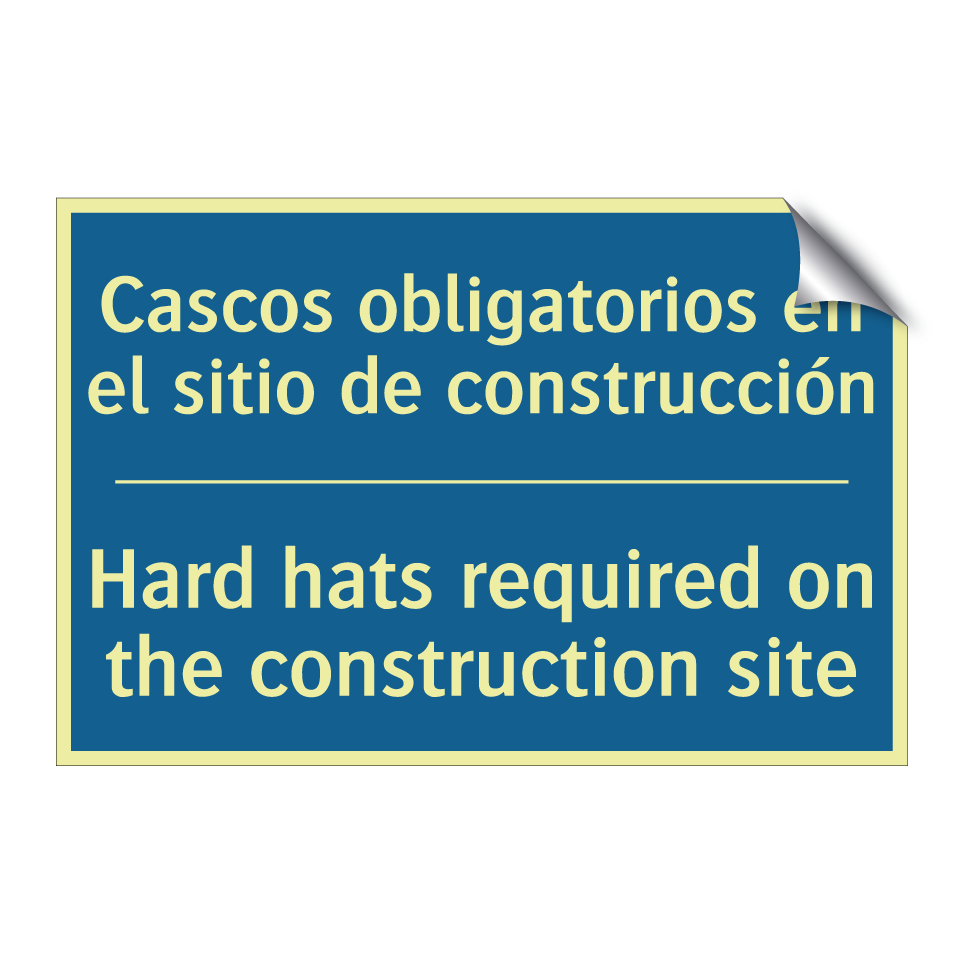 Cascos obligatorios en el sitio /.../ - Hard hats required on the construction /.../