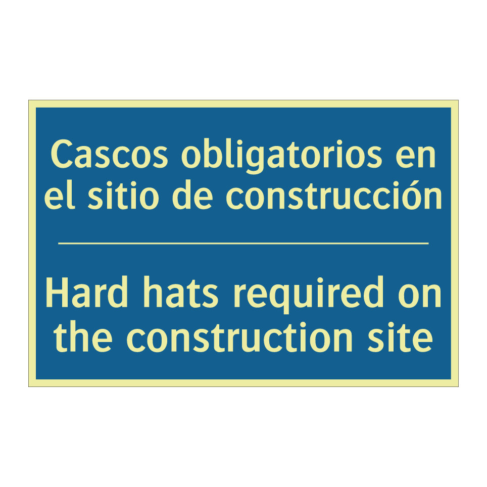 Cascos obligatorios en el sitio /.../ - Hard hats required on the construction /.../