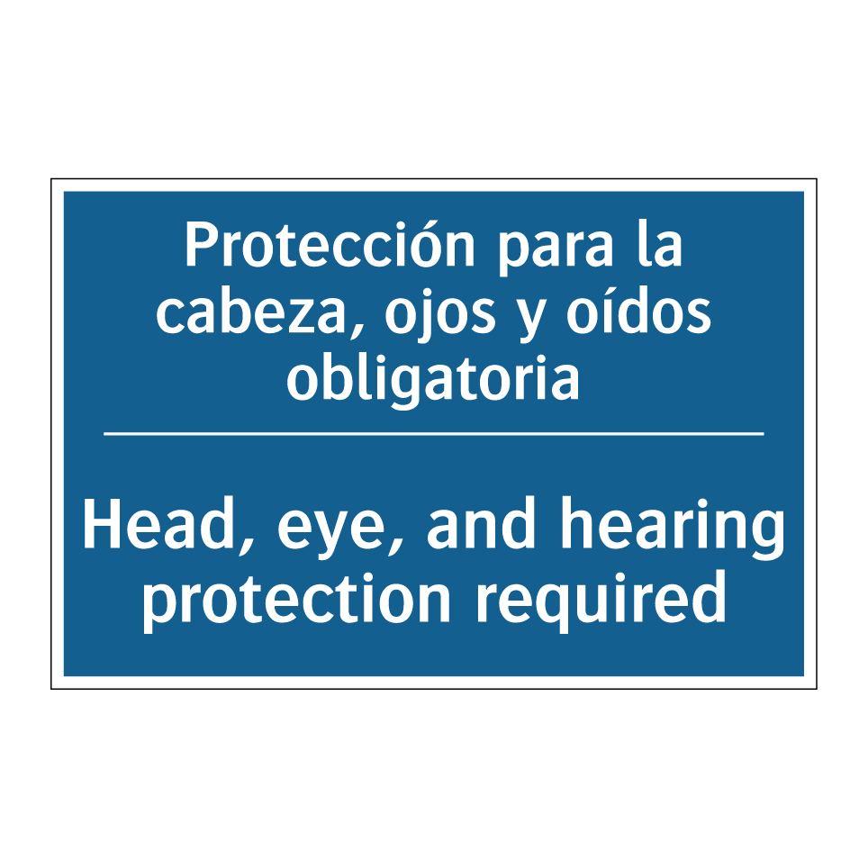 Protección para la cabeza, ojos /.../ - Head, eye, and hearing protection /.../
