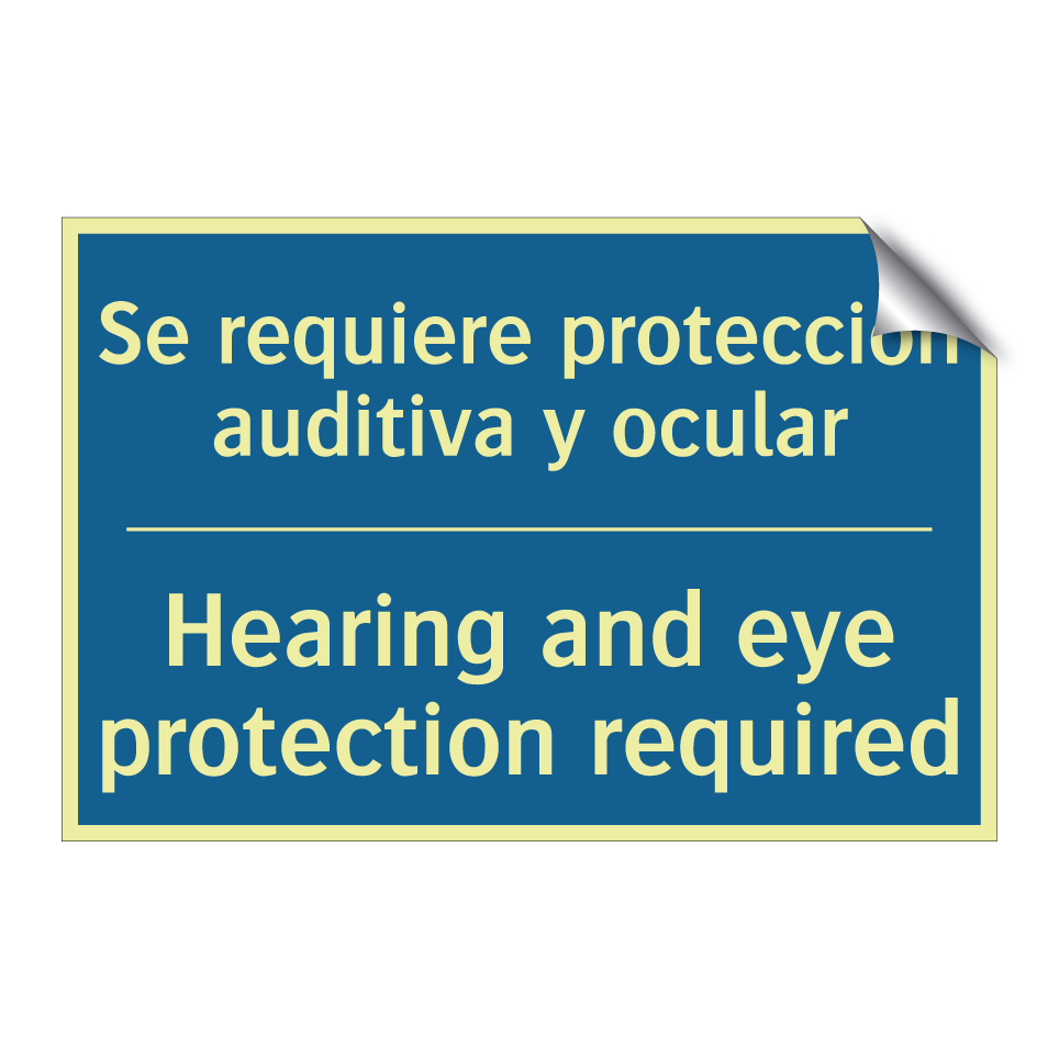 Se requiere protección auditiva /.../ - Hearing and eye protection required /.../
