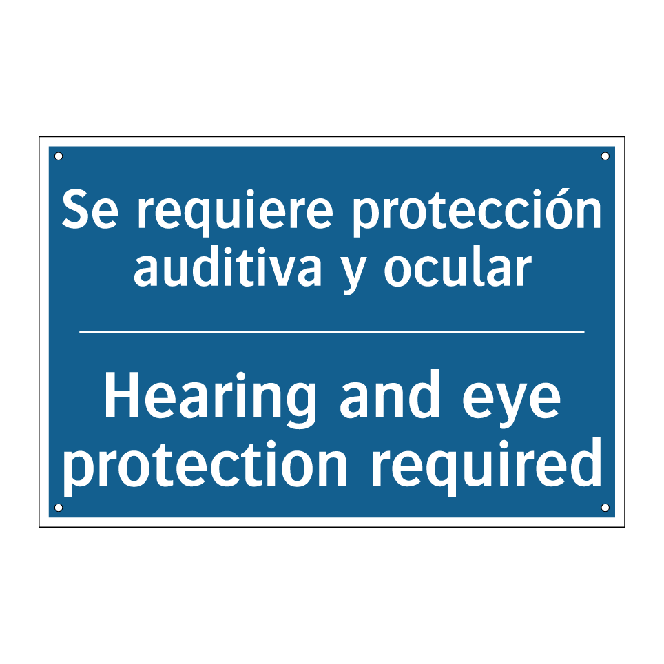 Se requiere protección auditiva /.../ - Hearing and eye protection required /.../