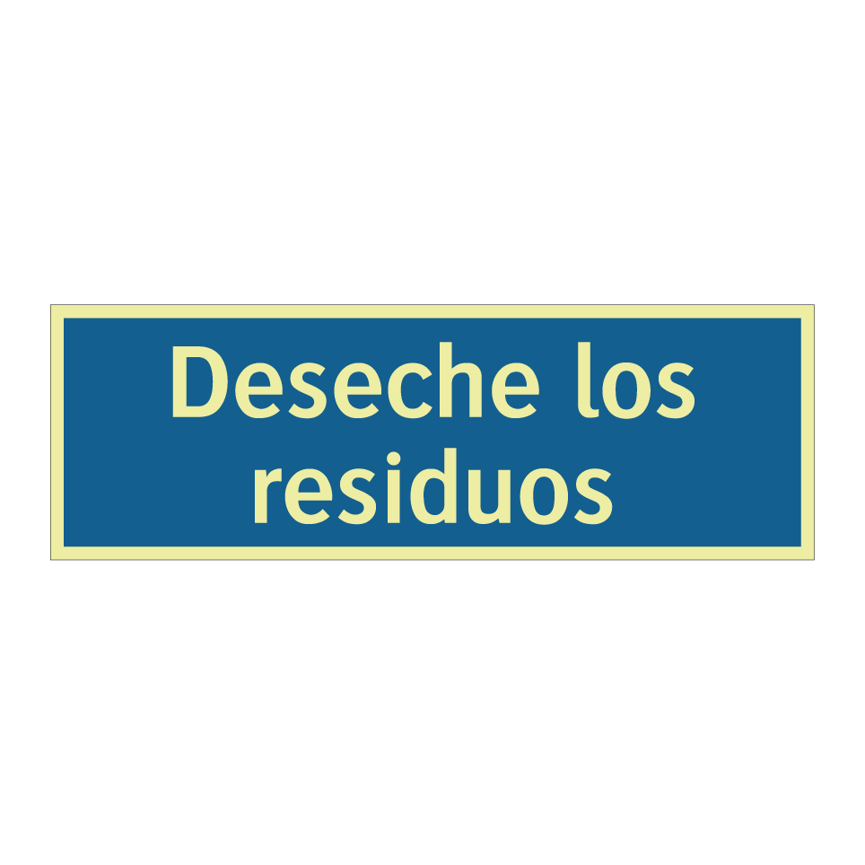 Deseche los residuos