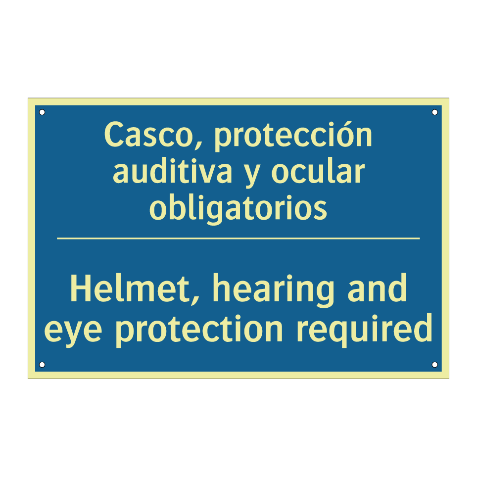 Casco, protección auditiva y ocular /.../ - Helmet, hearing and eye protection /.../