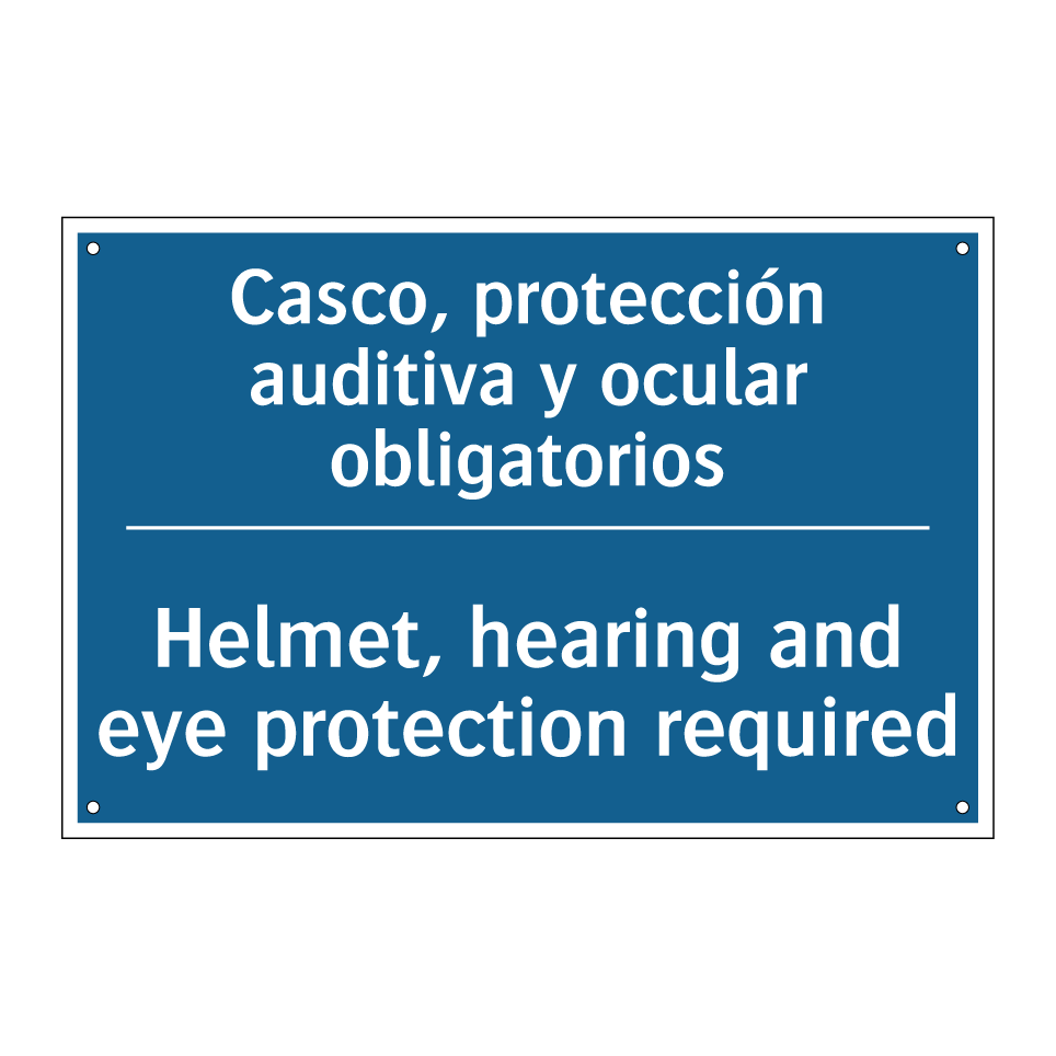 Casco, protección auditiva y ocular /.../ - Helmet, hearing and eye protection /.../