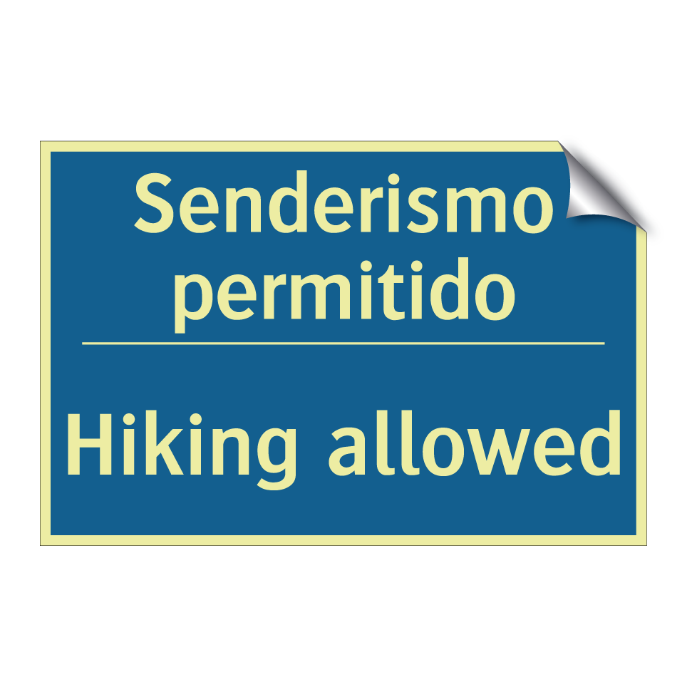 Senderismo permitido - Hiking allowed