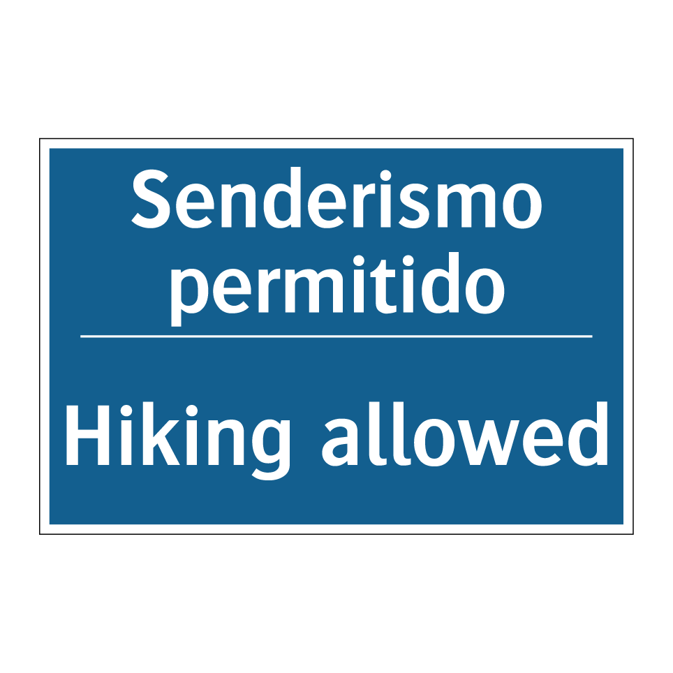 Senderismo permitido - Hiking allowed