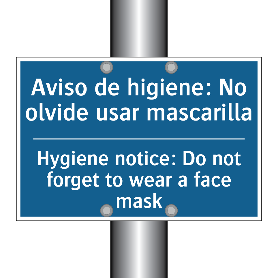 Aviso de higiene: No olvide usar /.../ - Hygiene notice: Do not forget /.../