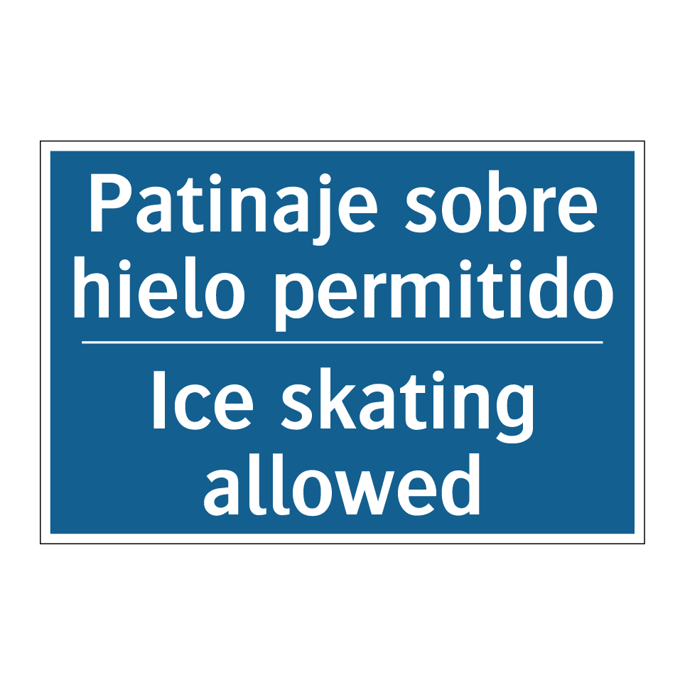 Patinaje sobre hielo permitido - Ice skating allowed