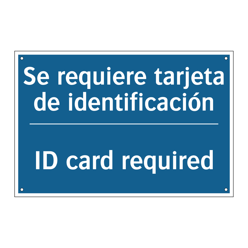 Se requiere tarjeta de identificación /.../ - ID card required