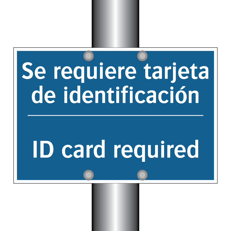 Se requiere tarjeta de identificación /.../ - ID card required