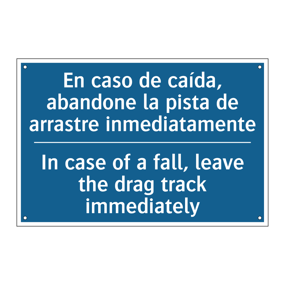 En caso de caída, abandone la /.../ - In case of a fall, leave the drag /.../