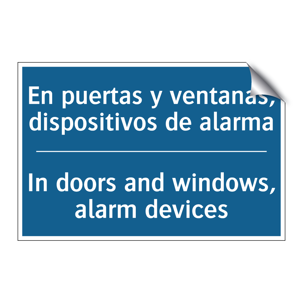 En puertas y ventanas, dispositivos /.../ - In doors and windows, alarm devices /.../