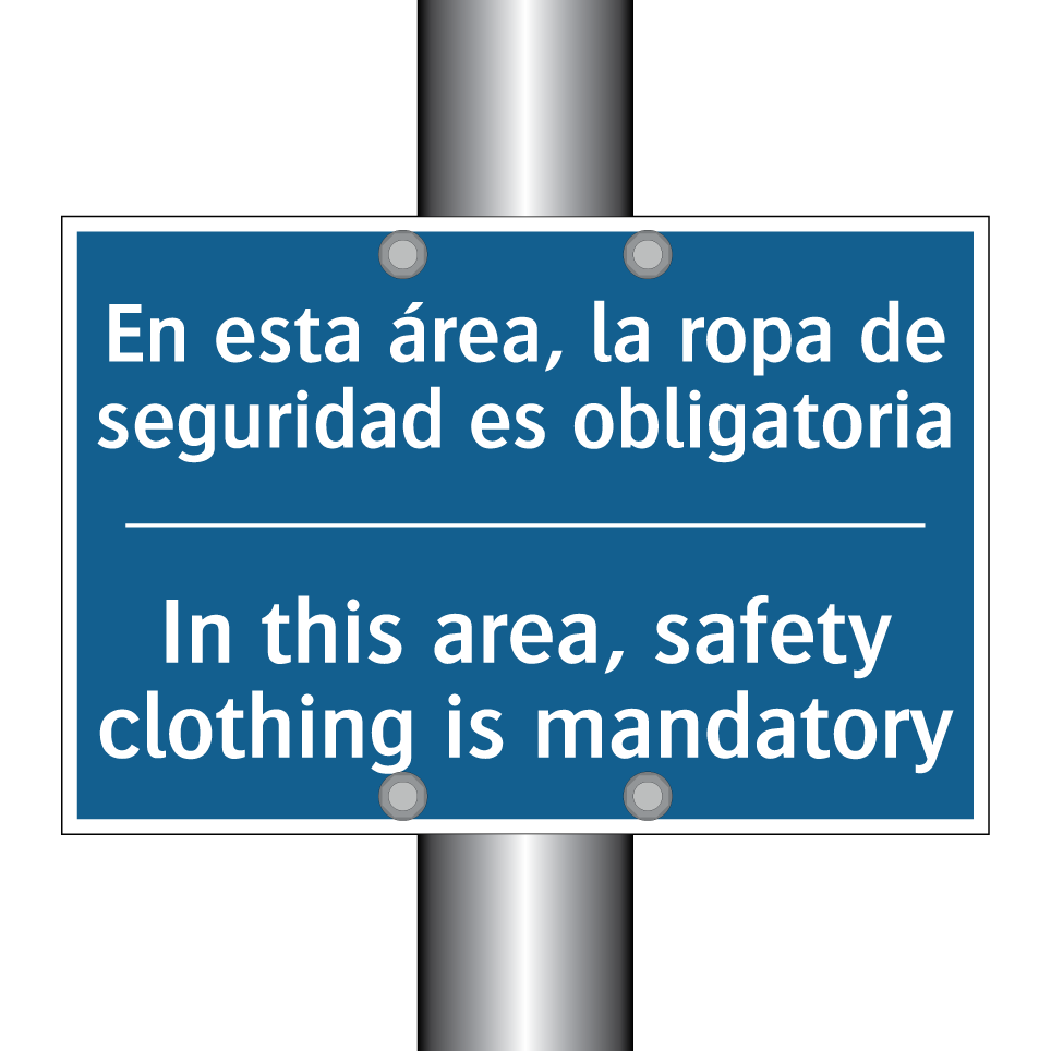 En esta área, la ropa de seguridad /.../ - In this area, safety clothing /.../