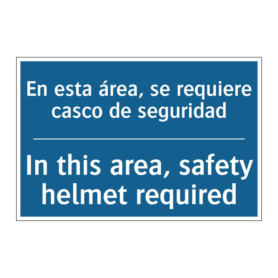 En esta área, se requiere casco /.../ - In this area, safety helmet required /.../
