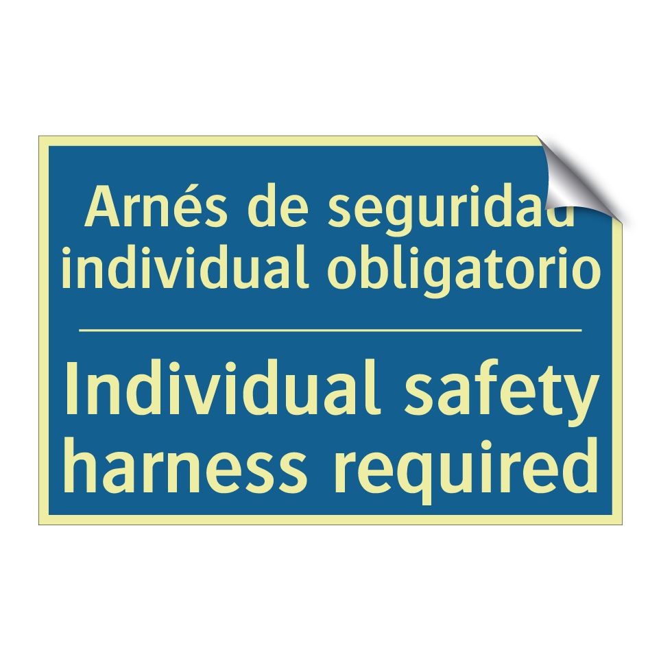 Arnés de seguridad individual /.../ - Individual safety harness required /.../