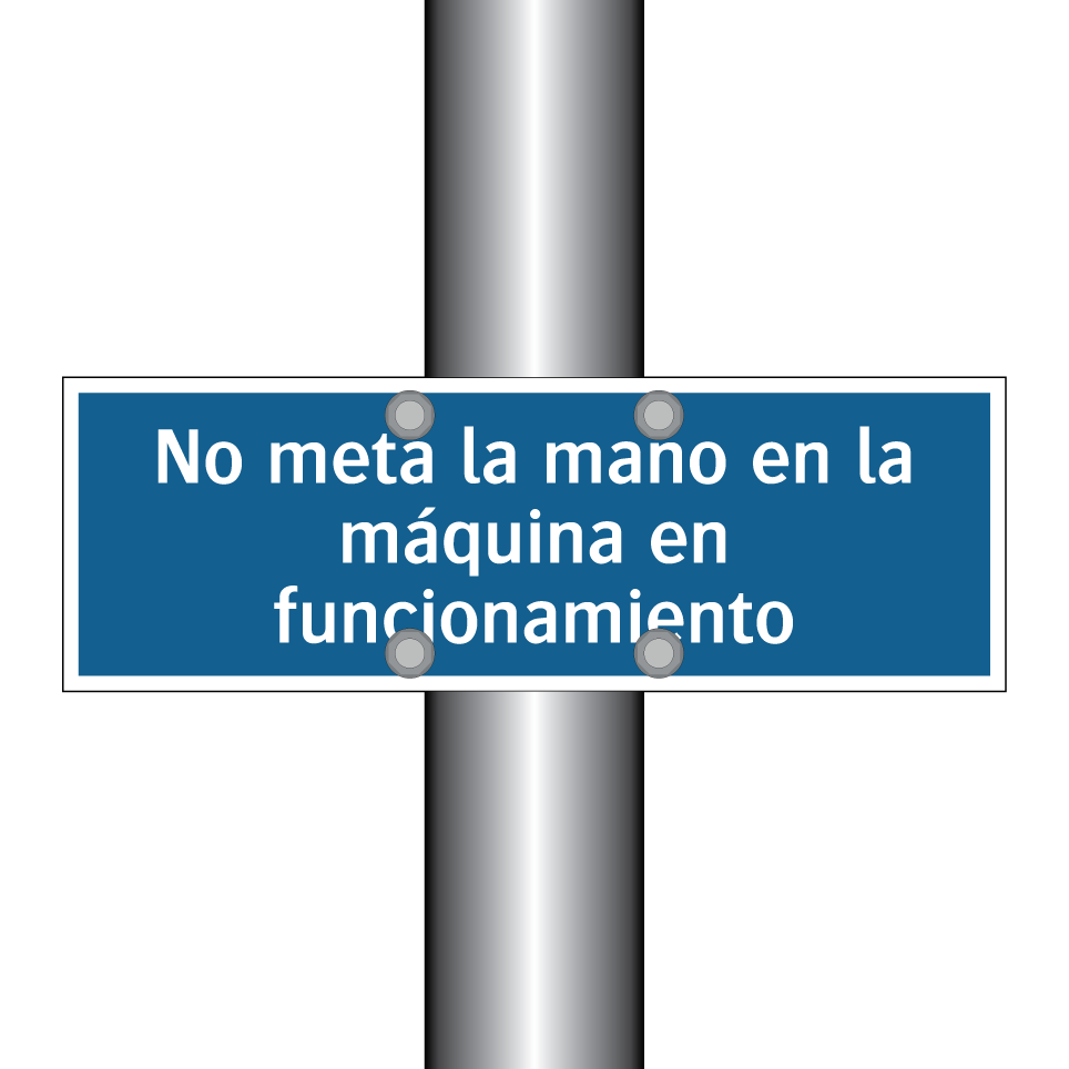 No meta la mano en la máquina en funcionamiento