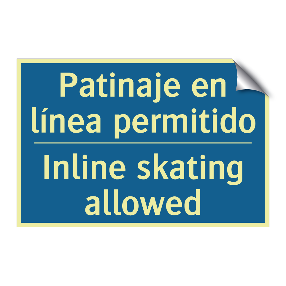 Patinaje en línea permitido - Inline skating allowed