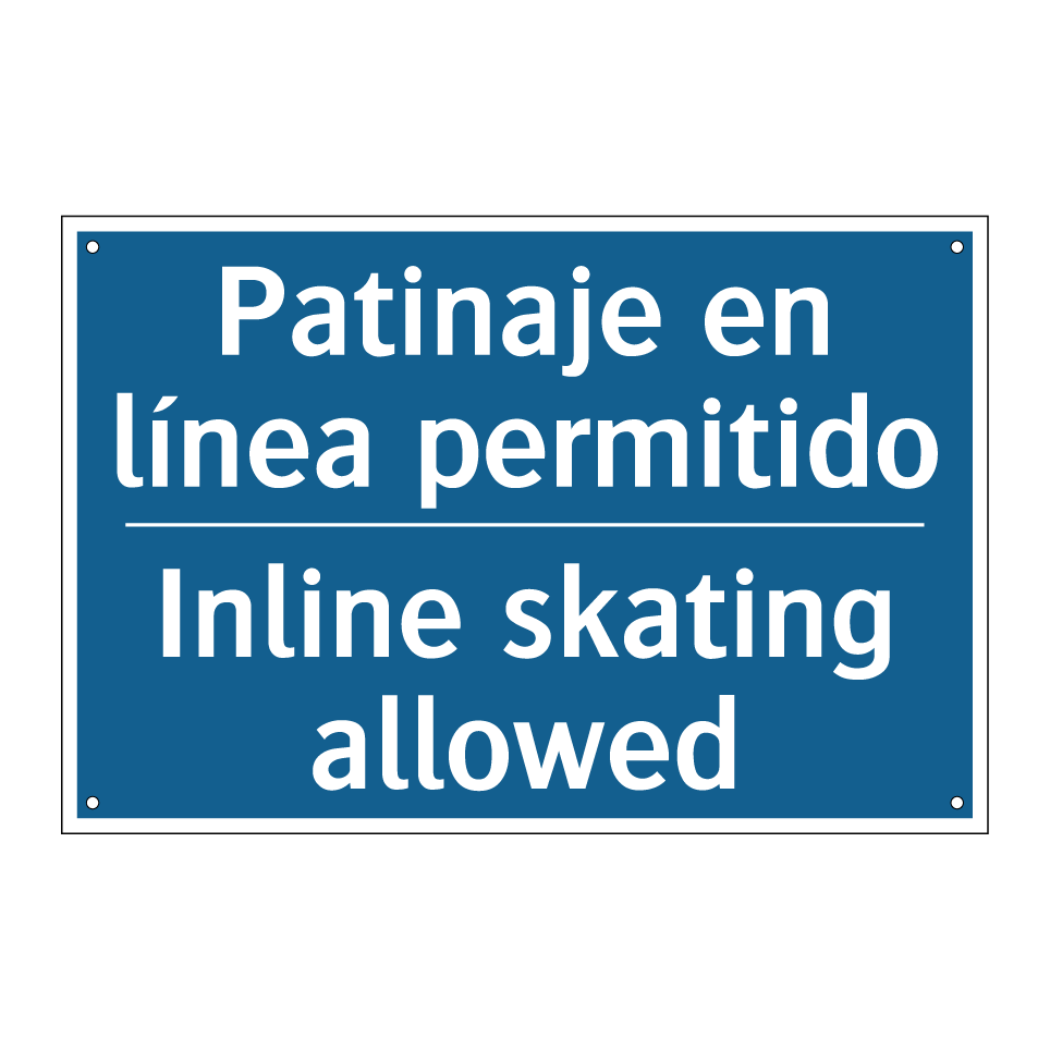 Patinaje en línea permitido - Inline skating allowed