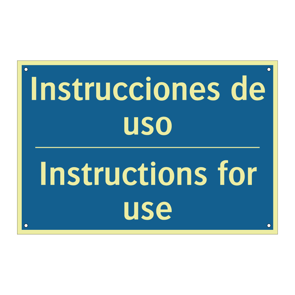 Instrucciones de uso - Instructions for use