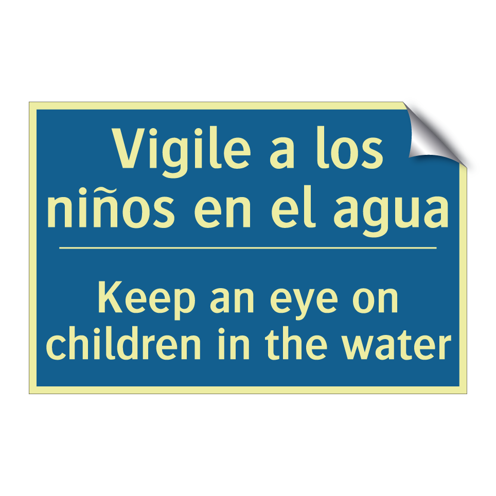 Vigile a los niños en el agua - Keep an eye on children in the /.../