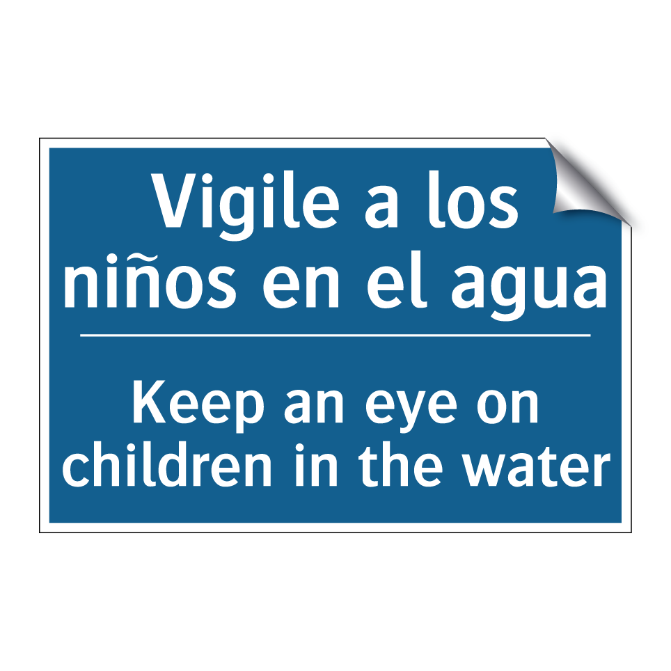 Vigile a los niños en el agua - Keep an eye on children in the /.../