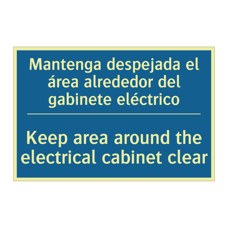 Mantenga despejada el área alrededor /.../ - Keep area around the electrical /.../