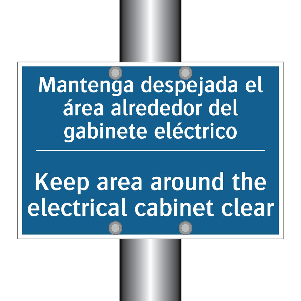 Mantenga despejada el área alrededor /.../ - Keep area around the electrical /.../