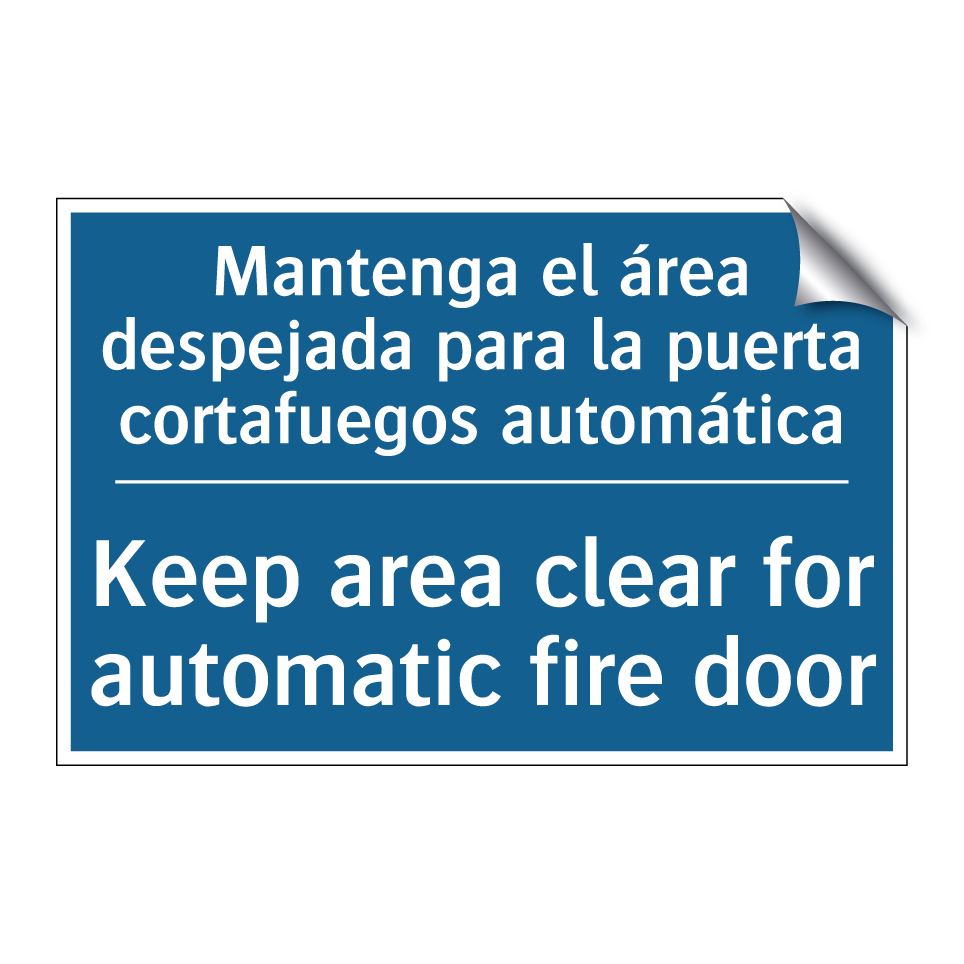 Mantenga el área despejada para /.../ - Keep area clear for automatic /.../