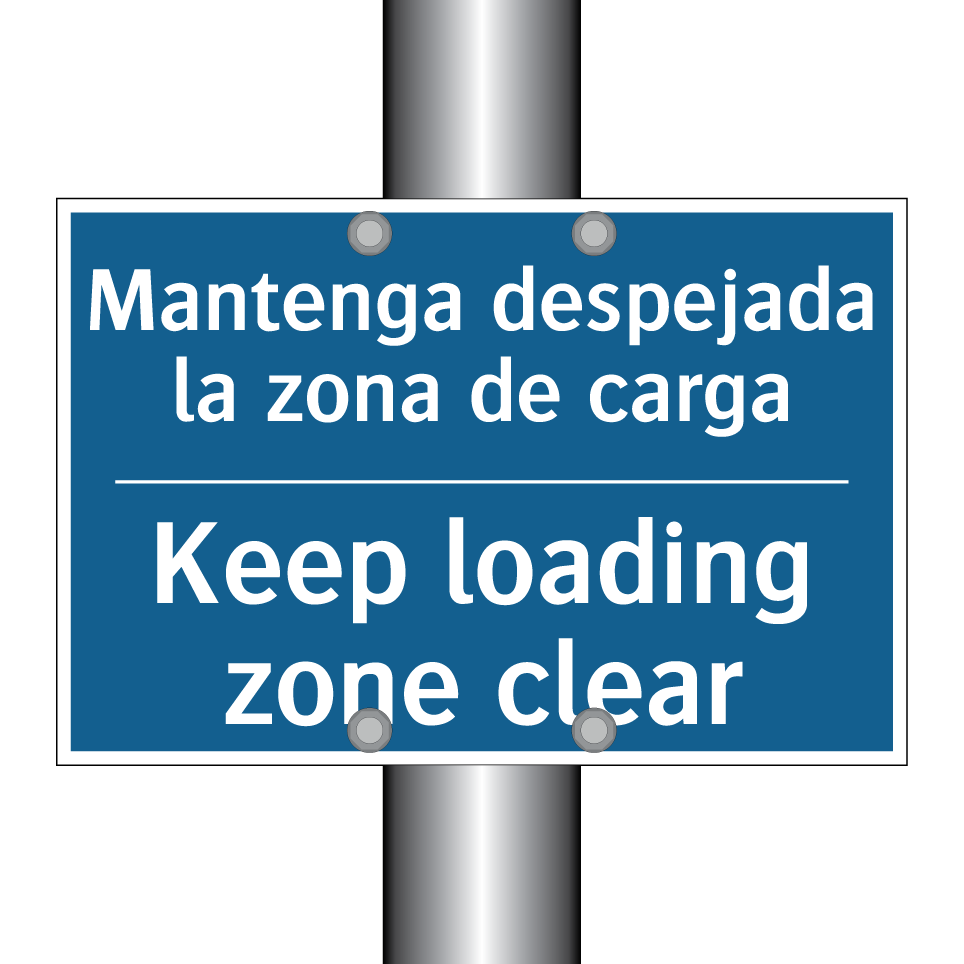 Mantenga despejada la zona de /.../ - Keep loading zone clear