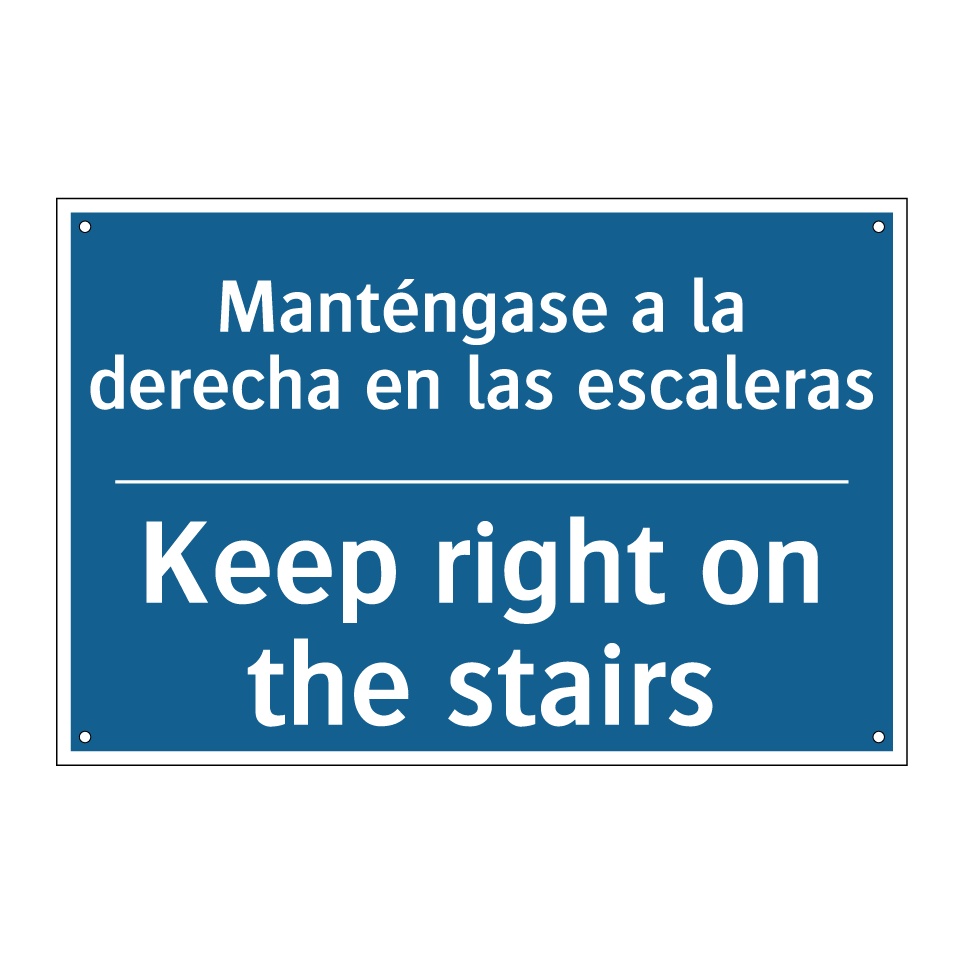 Manténgase a la derecha en las /.../ - Keep right on the stairs