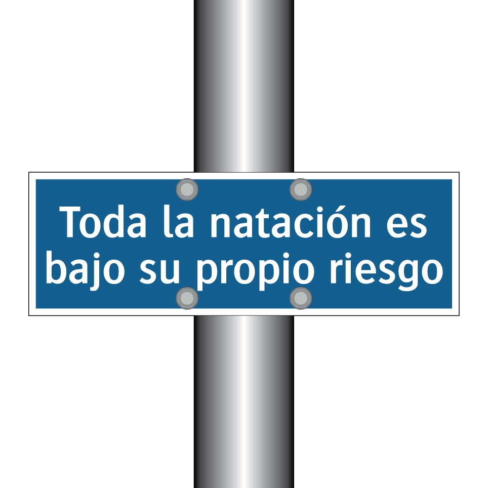 Toda la natación es bajo su propio riesgo