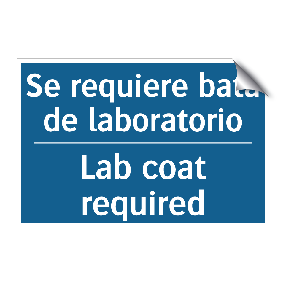 Se requiere bata de laboratorio /.../ - Lab coat required