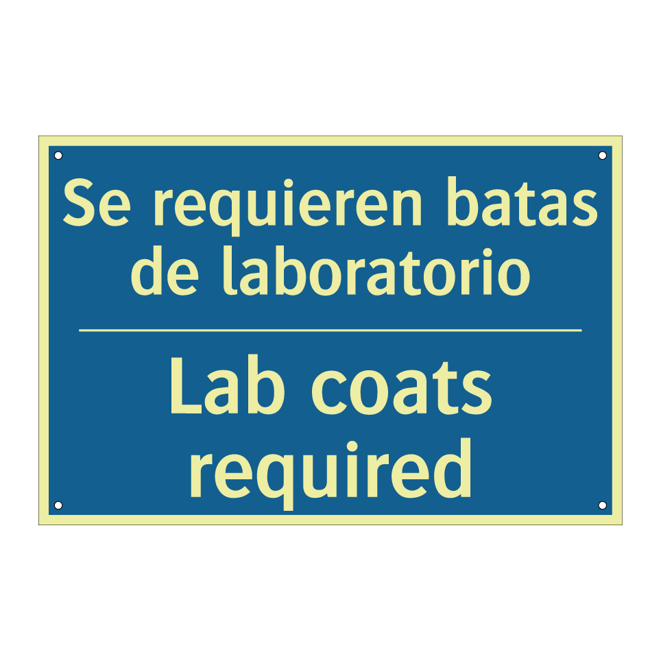 Se requieren batas de laboratorio /.../ - Lab coats required