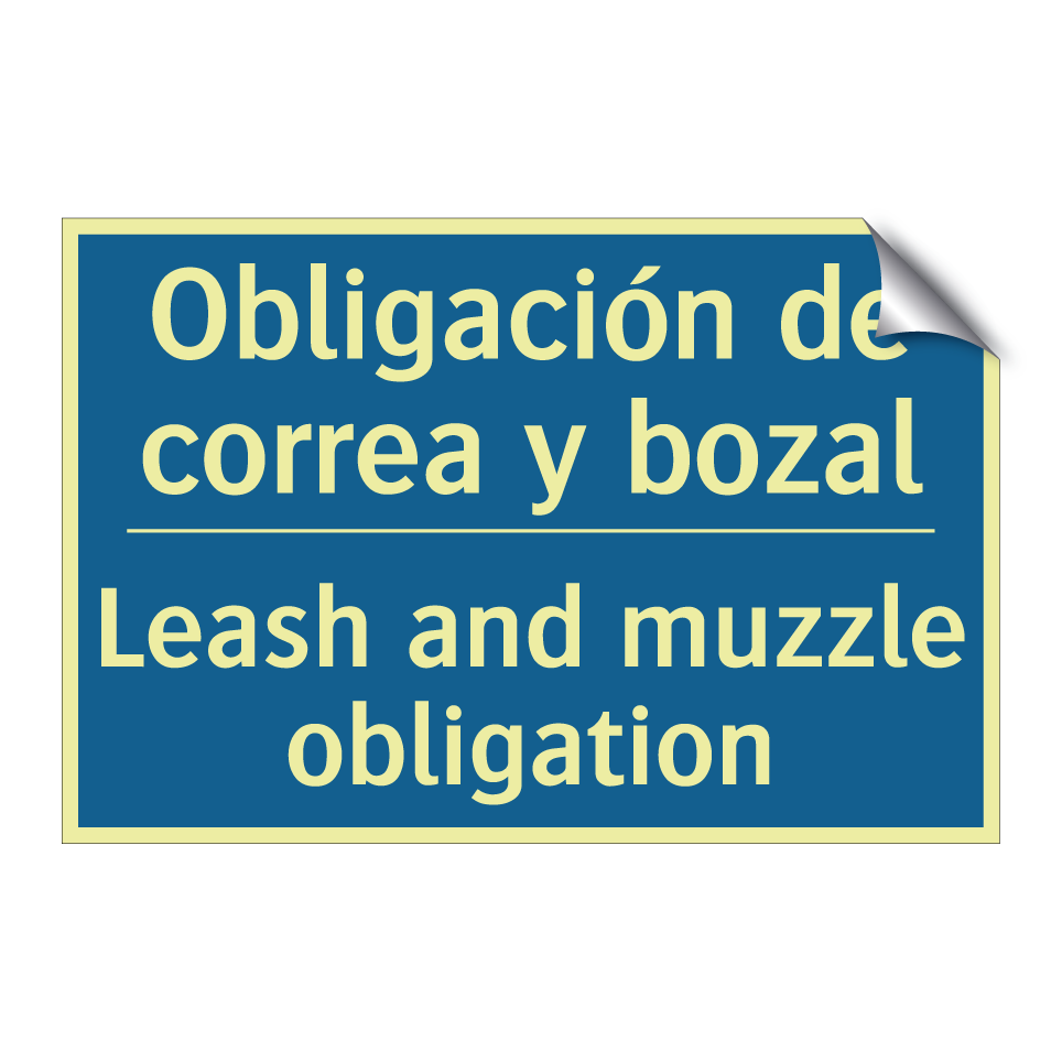 Obligación de correa y bozal - Leash and muzzle obligation