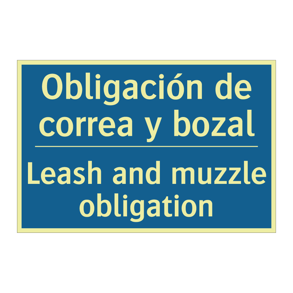 Obligación de correa y bozal - Leash and muzzle obligation