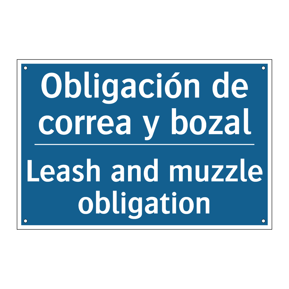 Obligación de correa y bozal - Leash and muzzle obligation