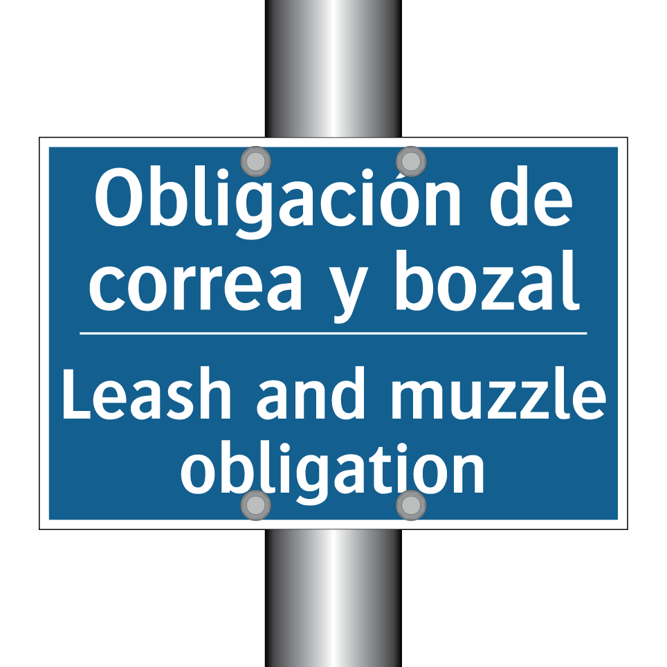 Obligación de correa y bozal - Leash and muzzle obligation