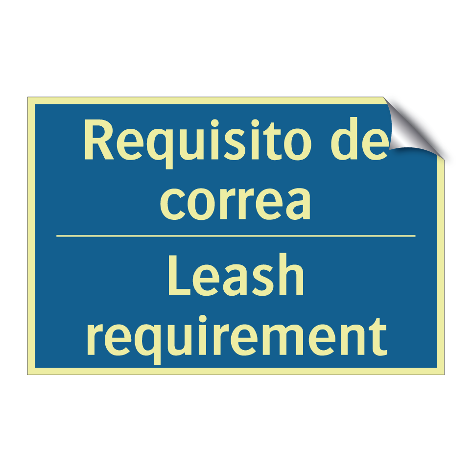 Requisito de correa - Leash requirement